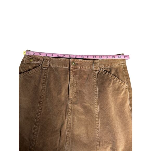 Eddie Bauer corduroy maxi skirt vintage 90s brown boho indie size 12 - Picture 6 of 7